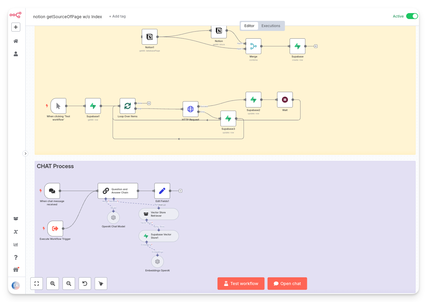 n8n Workflow Interface